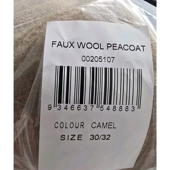 Avenue Plus Size Faux‎ Wool Peacoat Camel Size 30/32 - Picture 11 of 11